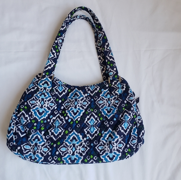 NWT Vera Bradley Emily Satchel in Ink Blue - Picture 2 of 7